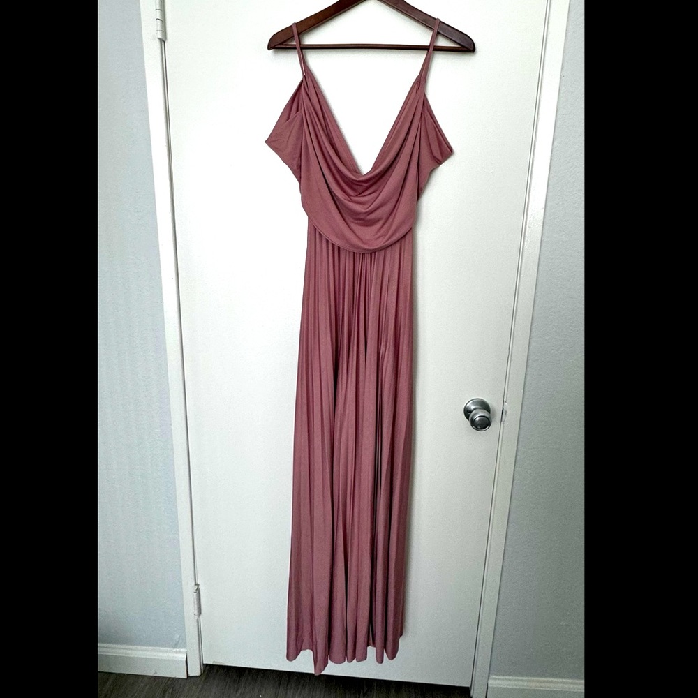 Asos Dusty Pink Bridesmaid Wedding Guest Dress